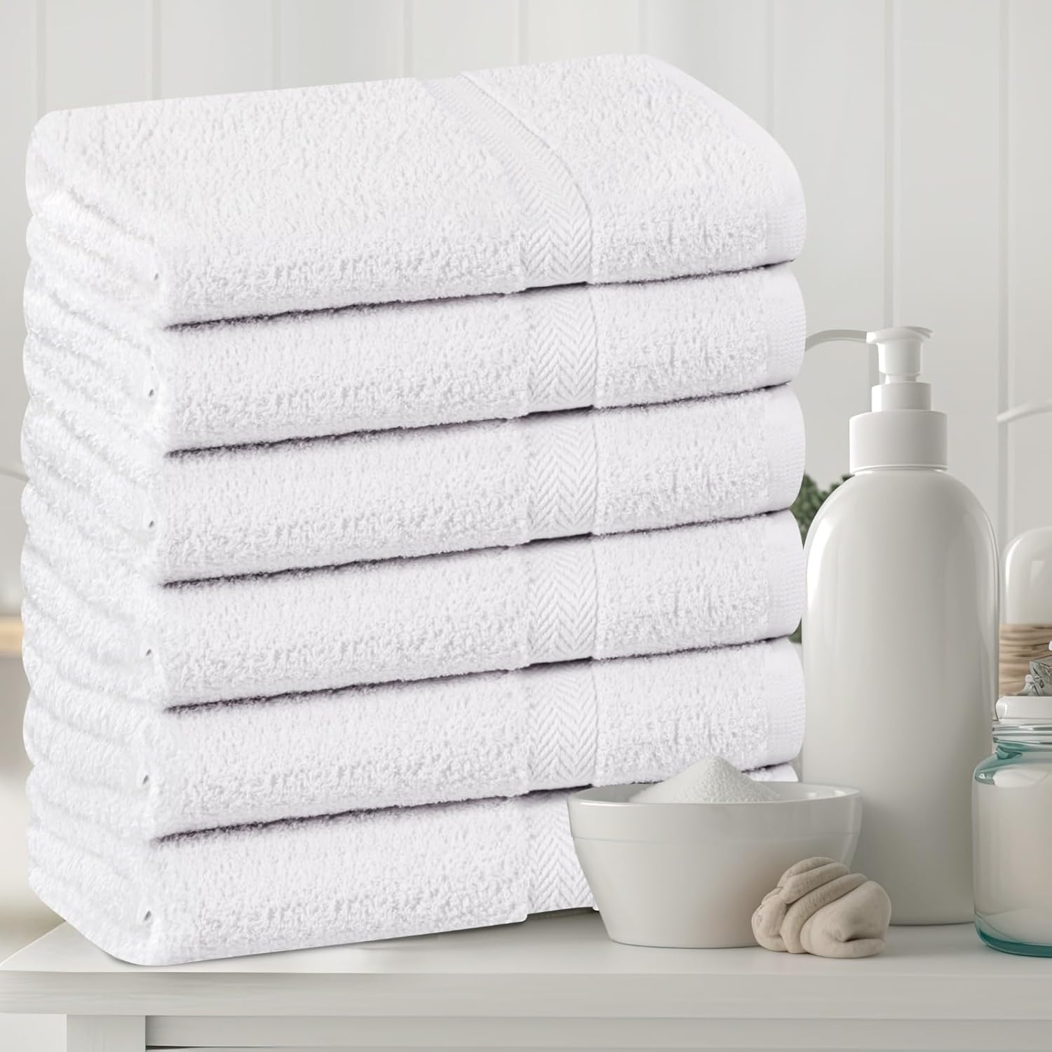 T L Towel and Linen Mart 6 Pack Bath Towel Set