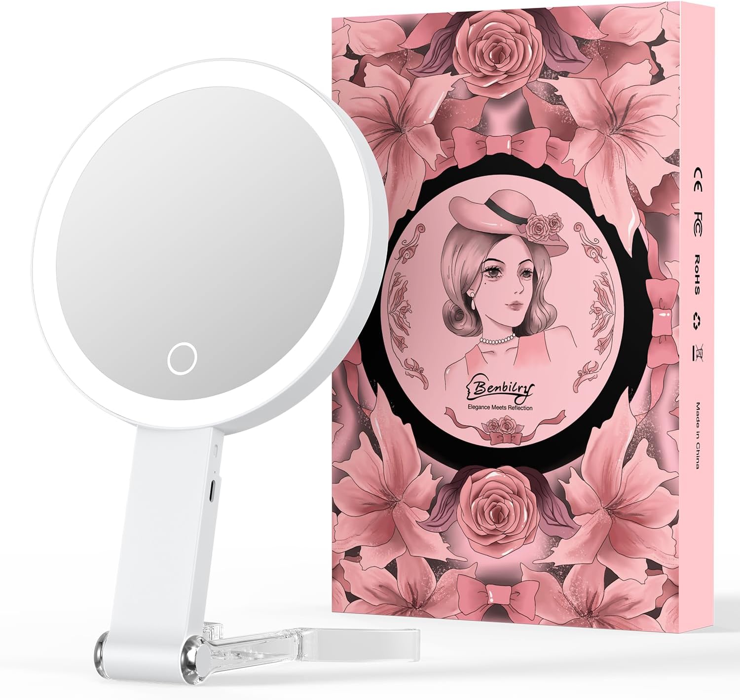 High-Quality 3-in-1 Makeup Mirror for Travel