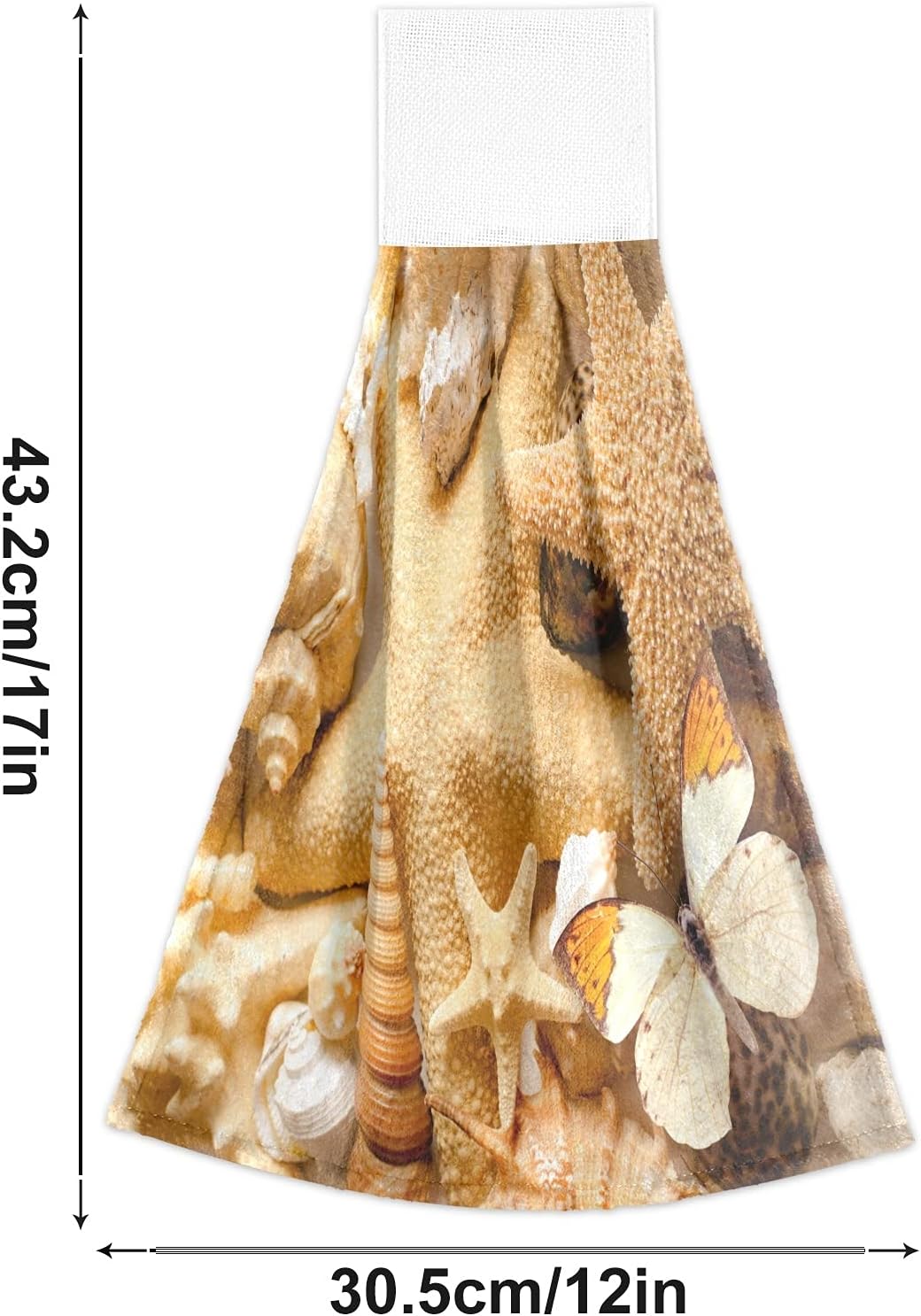 Corgal Sand Starfish Summer Kitchen Hanging Hand Towels