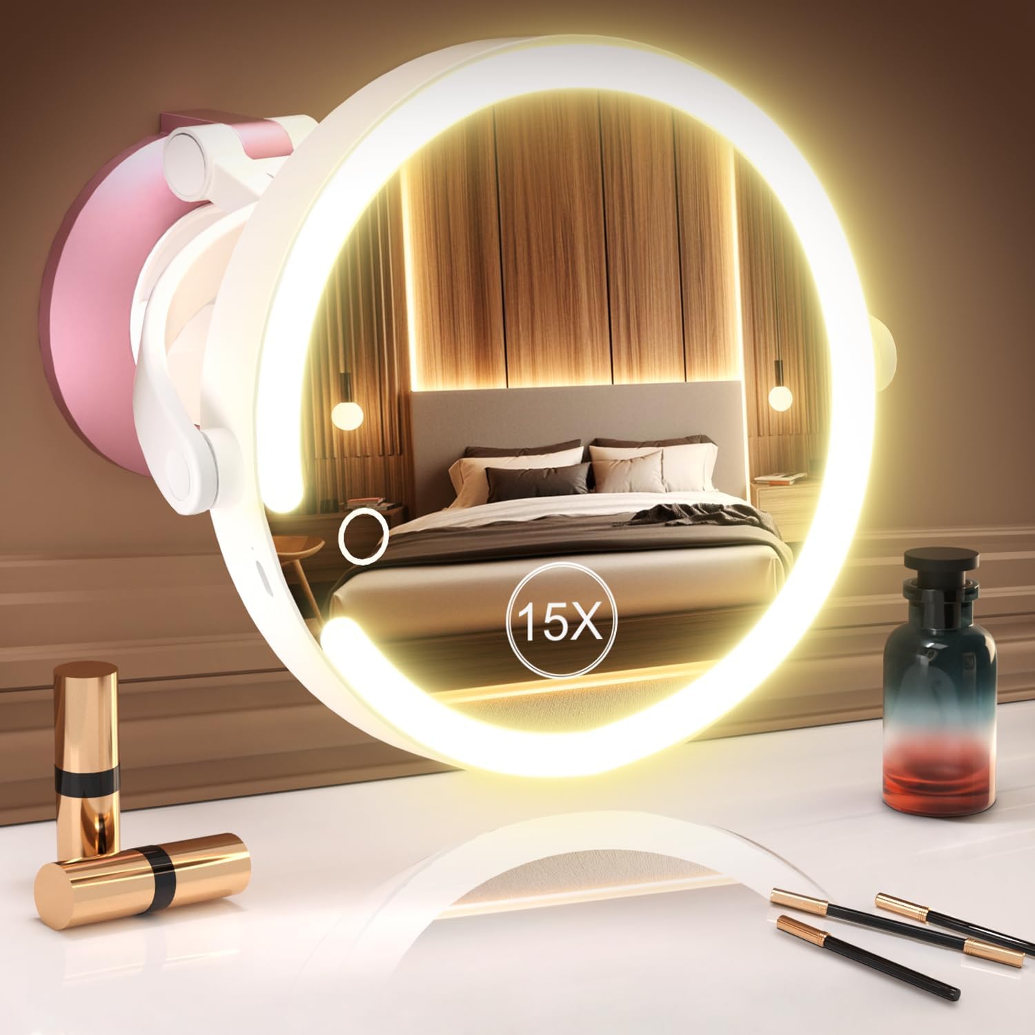 Wall-Mounted Magnifying Mirror with suction cup
