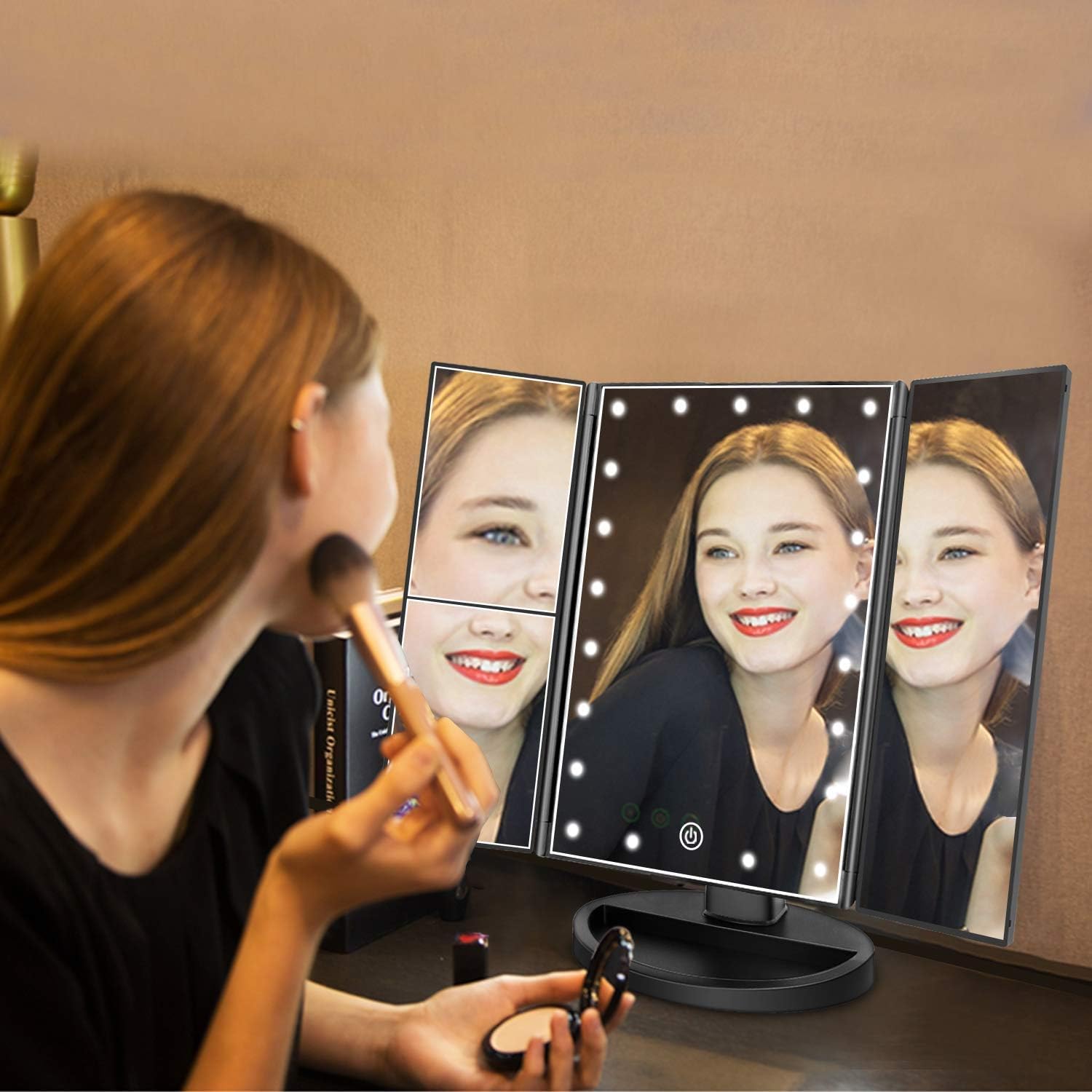 Lighted Vanity Mirror with 3X Magnification