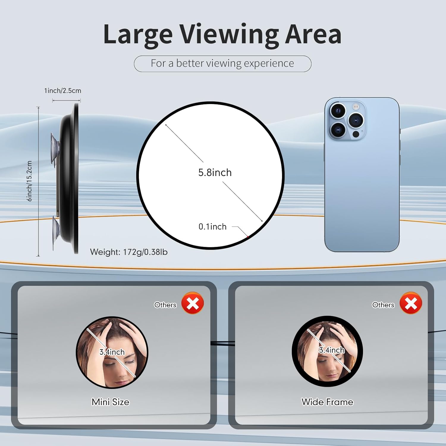 30x Magnifying Mirror - Travel Portable