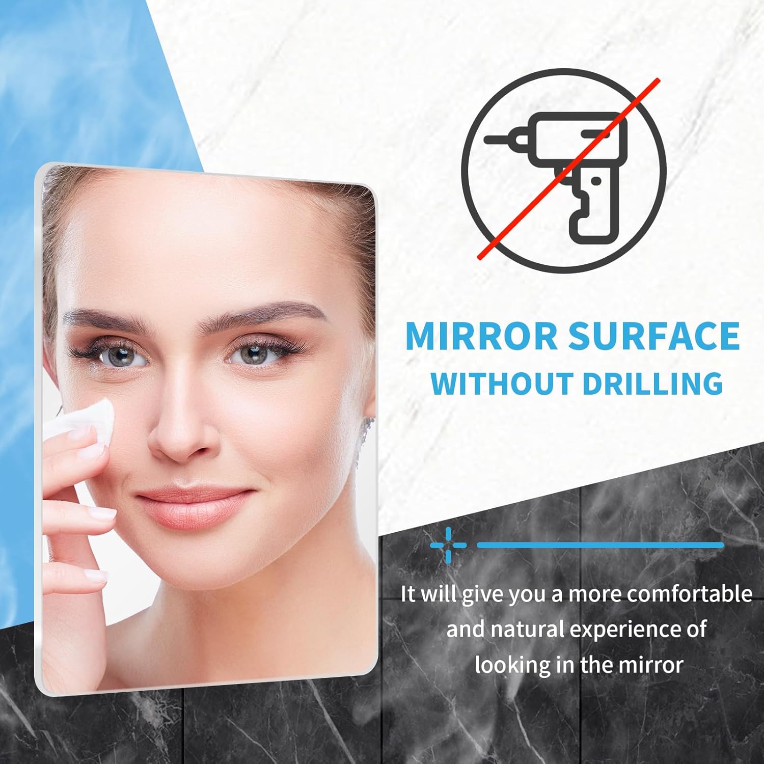 Perfect Multi-Use shower mirror for shaving with razor holder