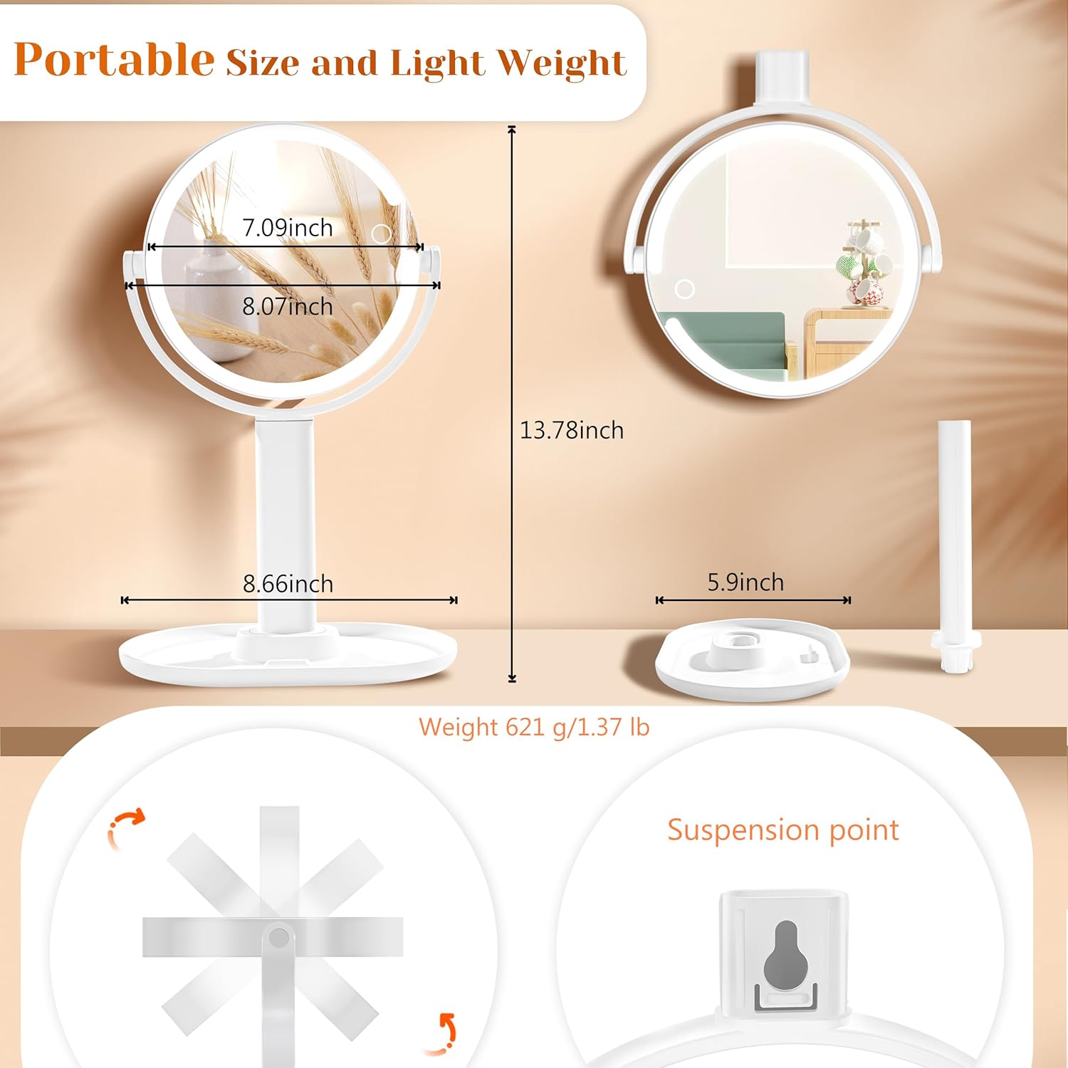 Vanity Mirror 10X LED with Lights