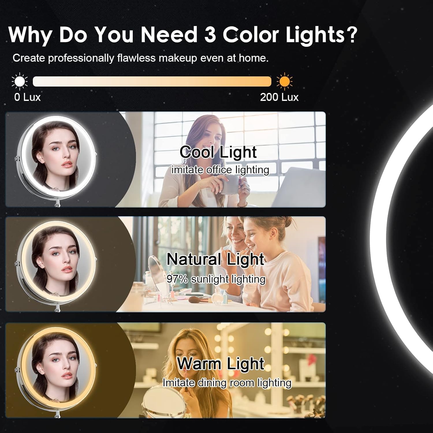 HD Rechargeable Makeup Mirror