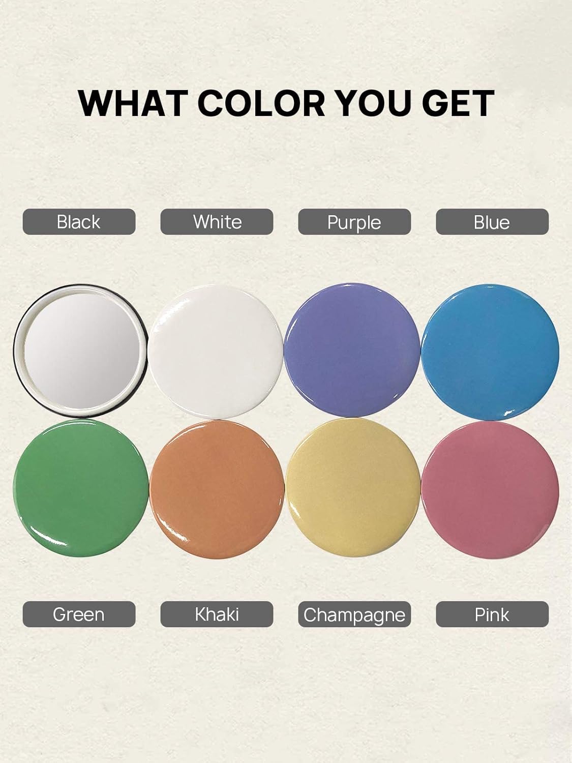 Compact Round Makeup Mirror for Travel