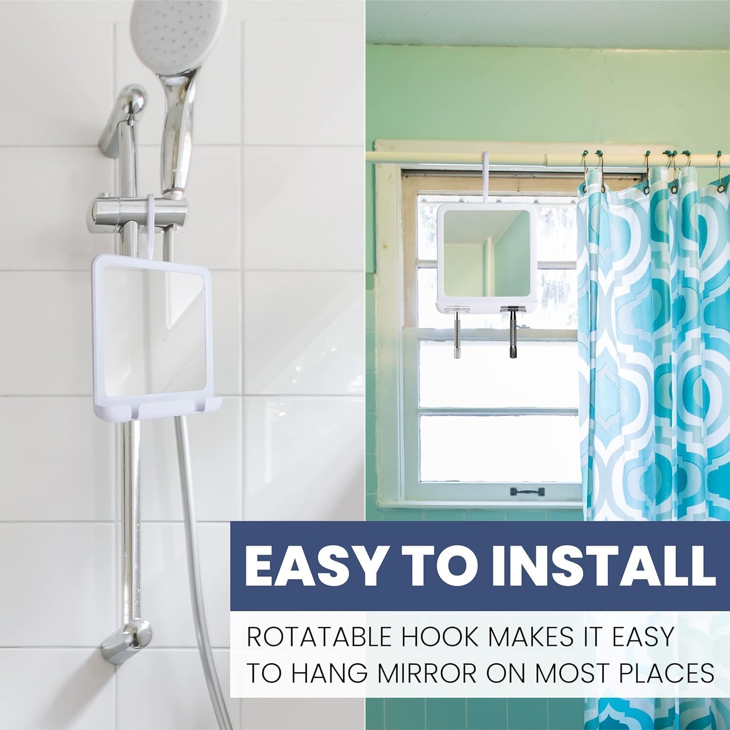MIRRORVANA Dual Anti Fog Shower Mirror for Shaving
