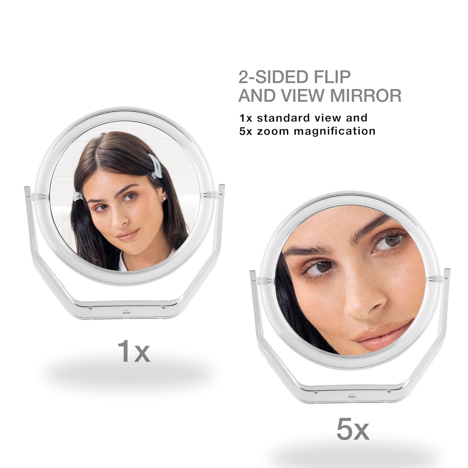 ConairBathroom Vanity Magnifying Mirror - 5X Zoom Dual Sided