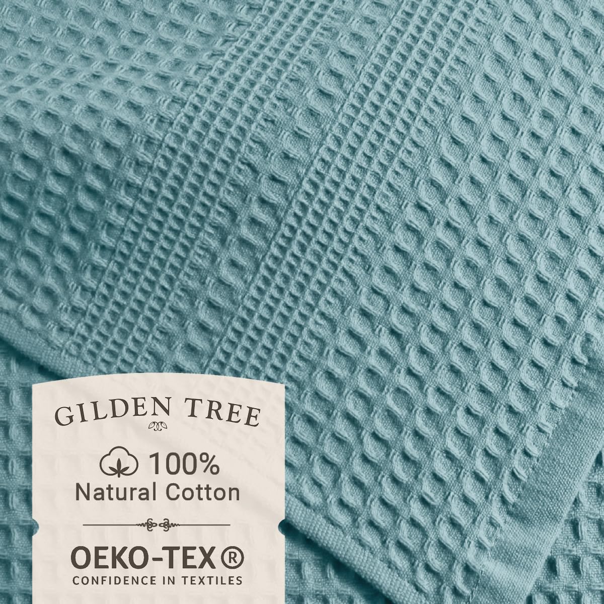 GILDEN TREE Waffle Towels - Oversized Seafoam