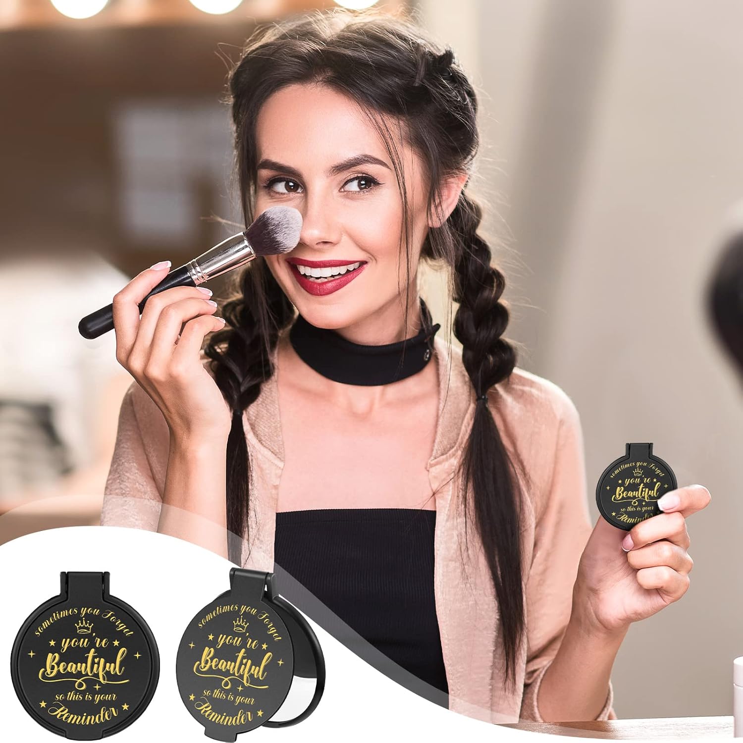 36 Pcs Compact Mirror Set for Makeup and Gifting
