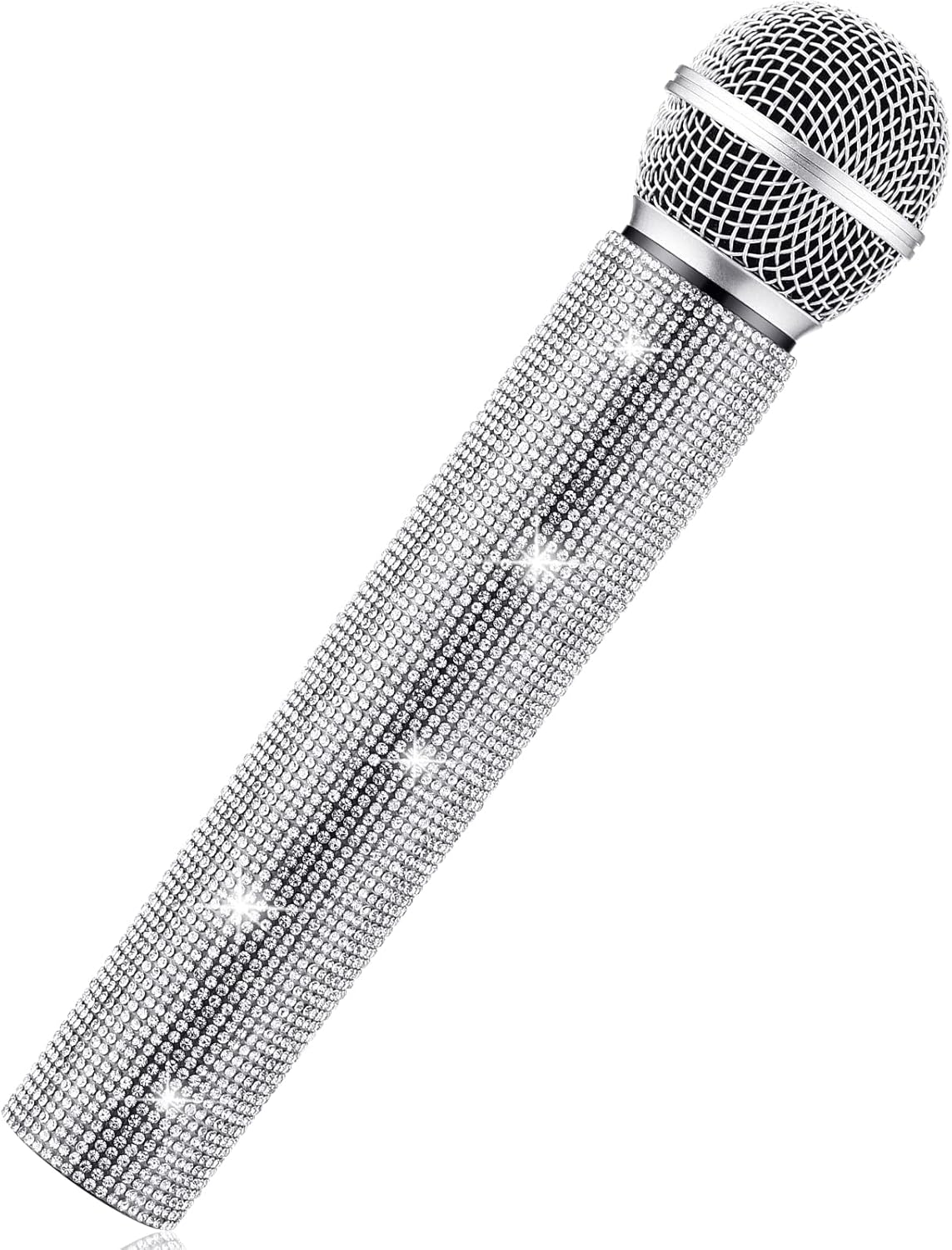 Bling fake sparkly microphone for cosplay and parties