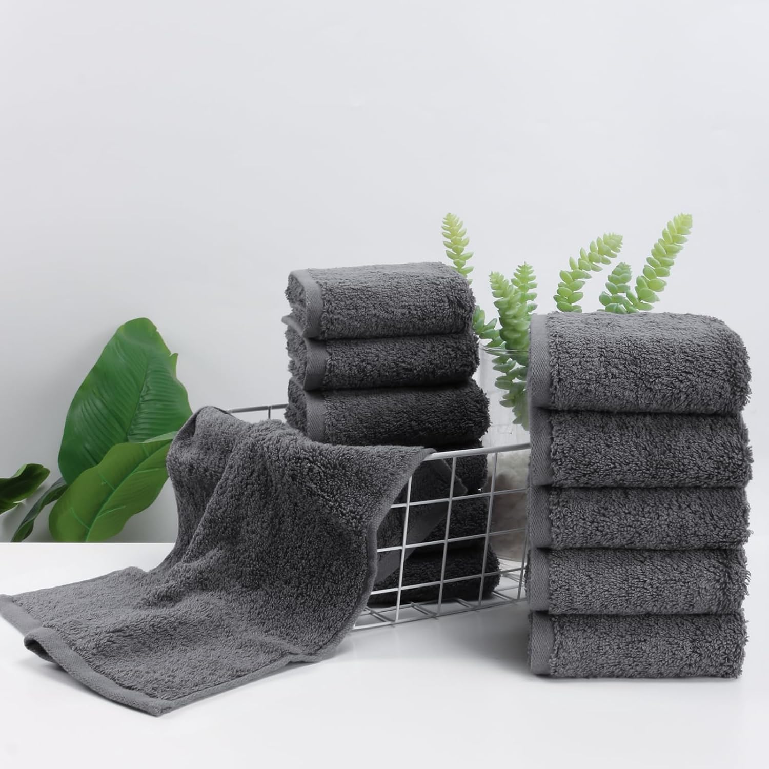 SEMAXE Grey Washcloths
