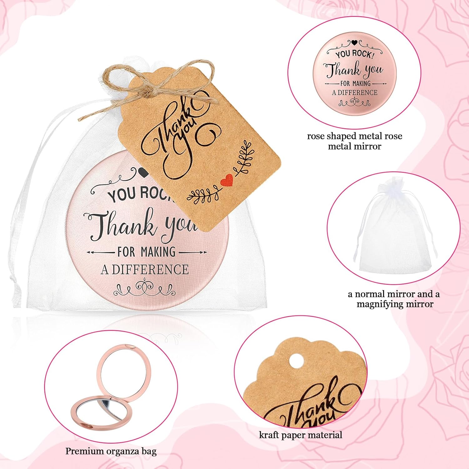 24 Set Inspirational Compact Mirrors Thoughtful Holiday Gift