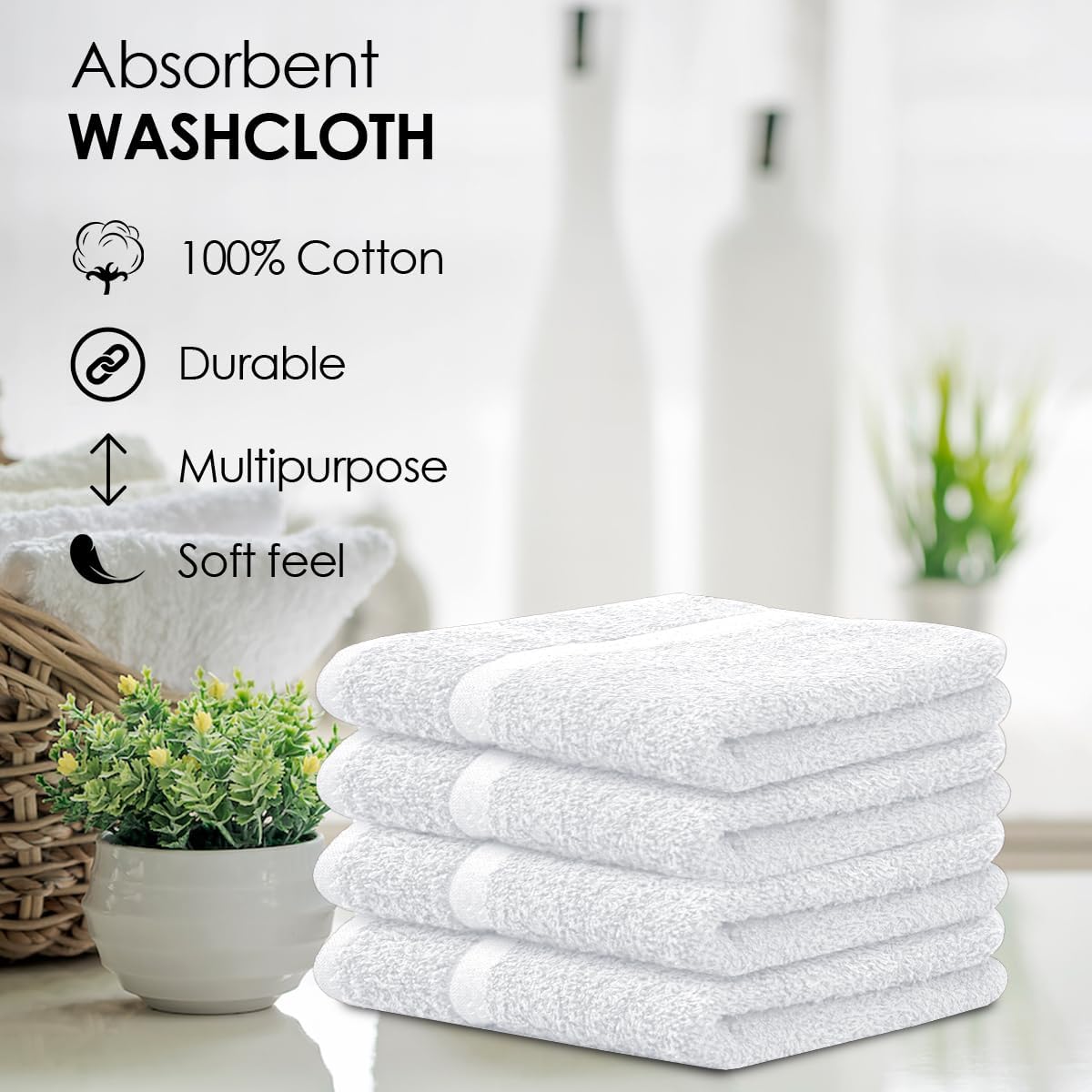 Avalon Towels 60-Piece Washcloth Set