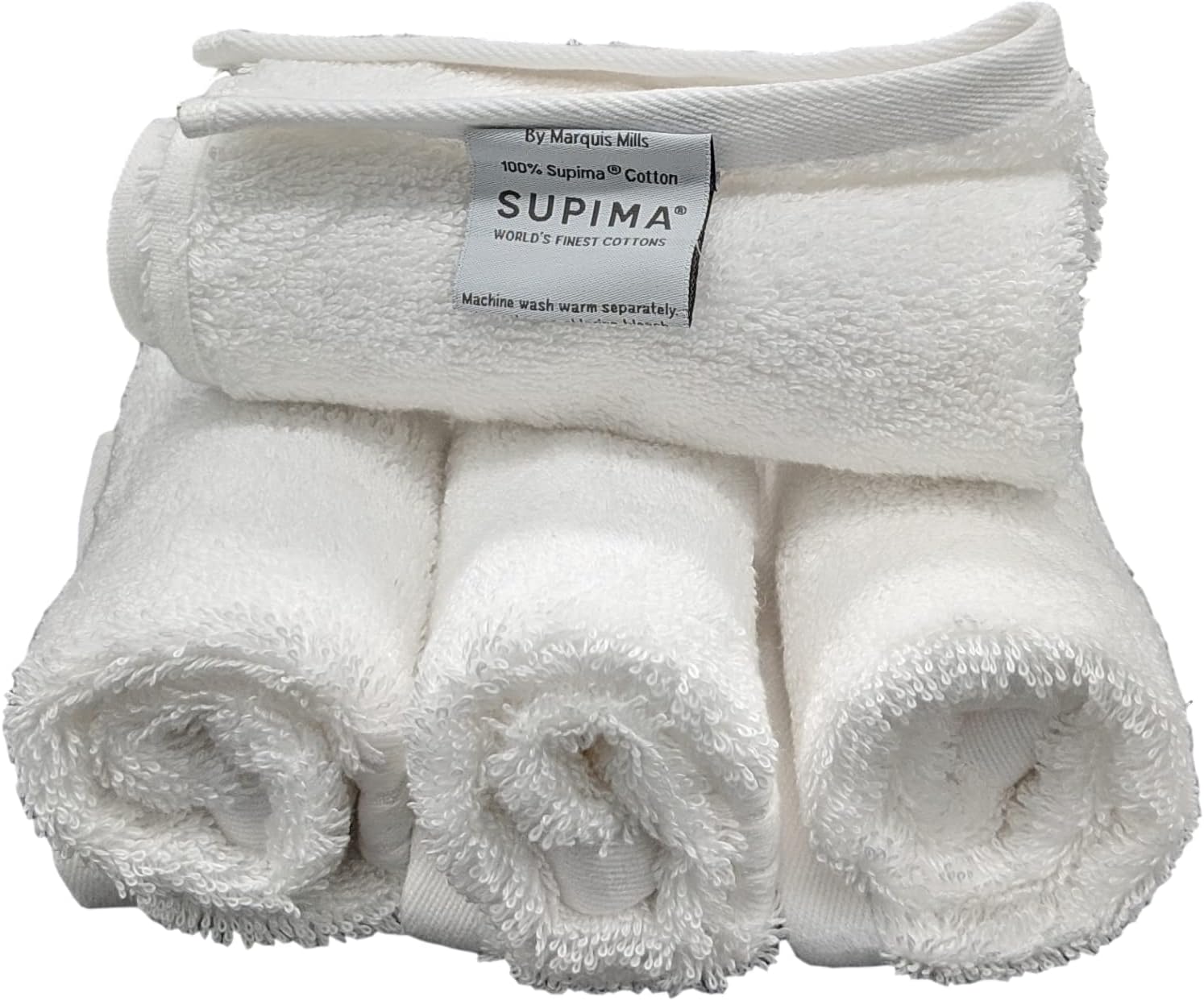 Set of 36 White Washcloths 14x14 Embrace Collection