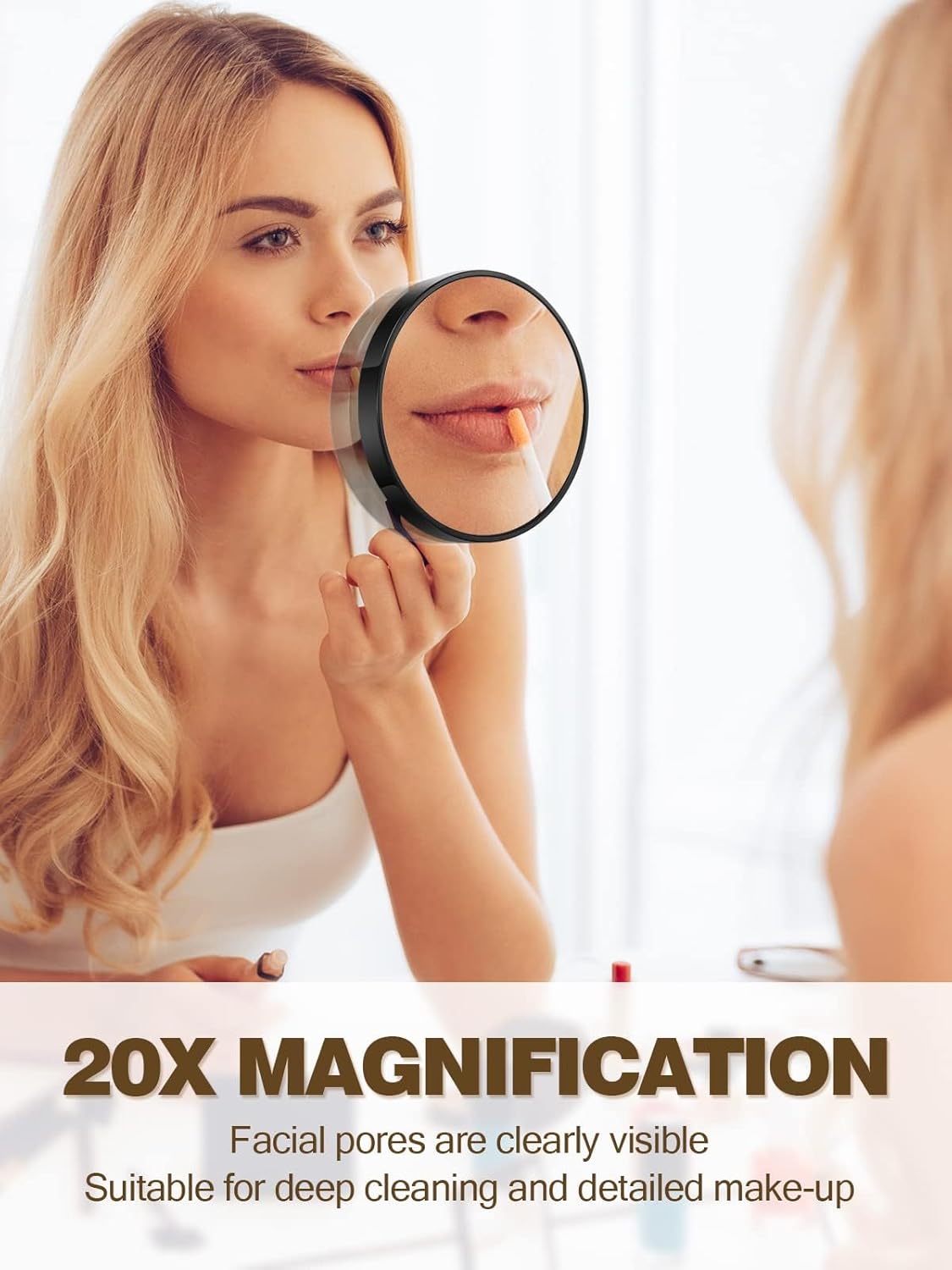 20X Magnifying Mirror with Suction Cups Flawless Makeup Application