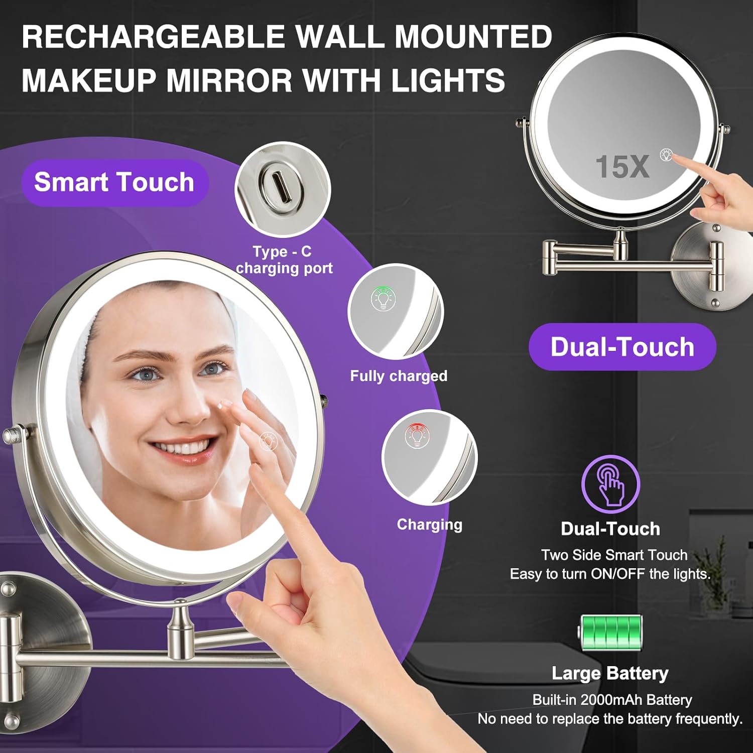 Professional Magnifying Mirror with Lights