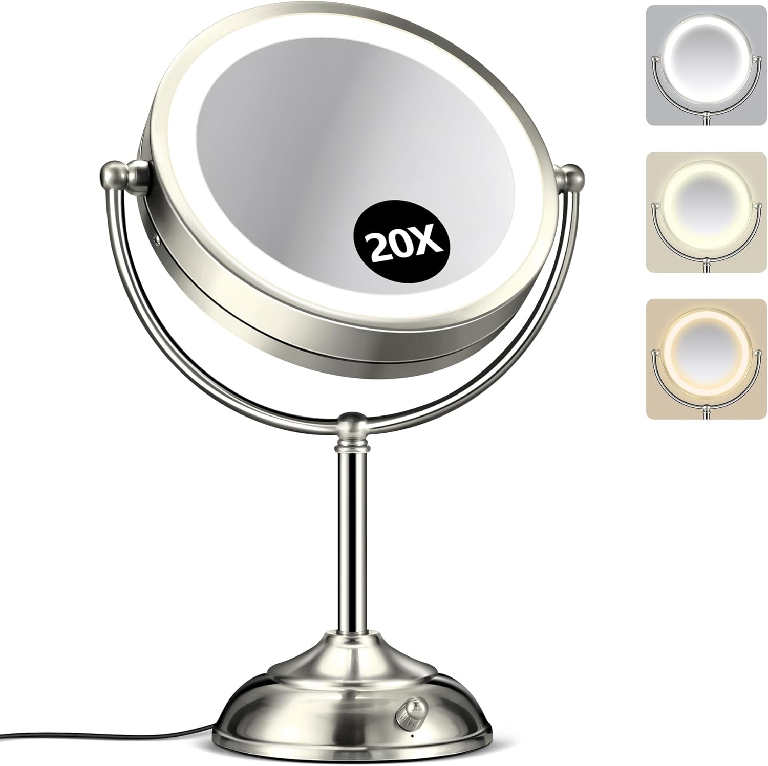 20X Lighted Makeup Mirror Rechargeable 86 Mirror