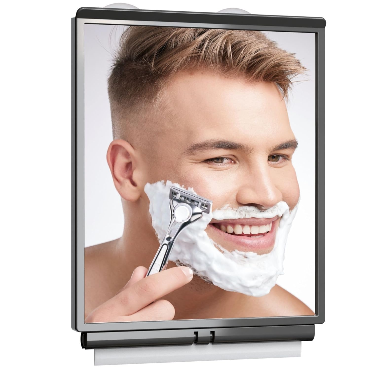 Fogless Shower Mirror with Squeegee Travel Case