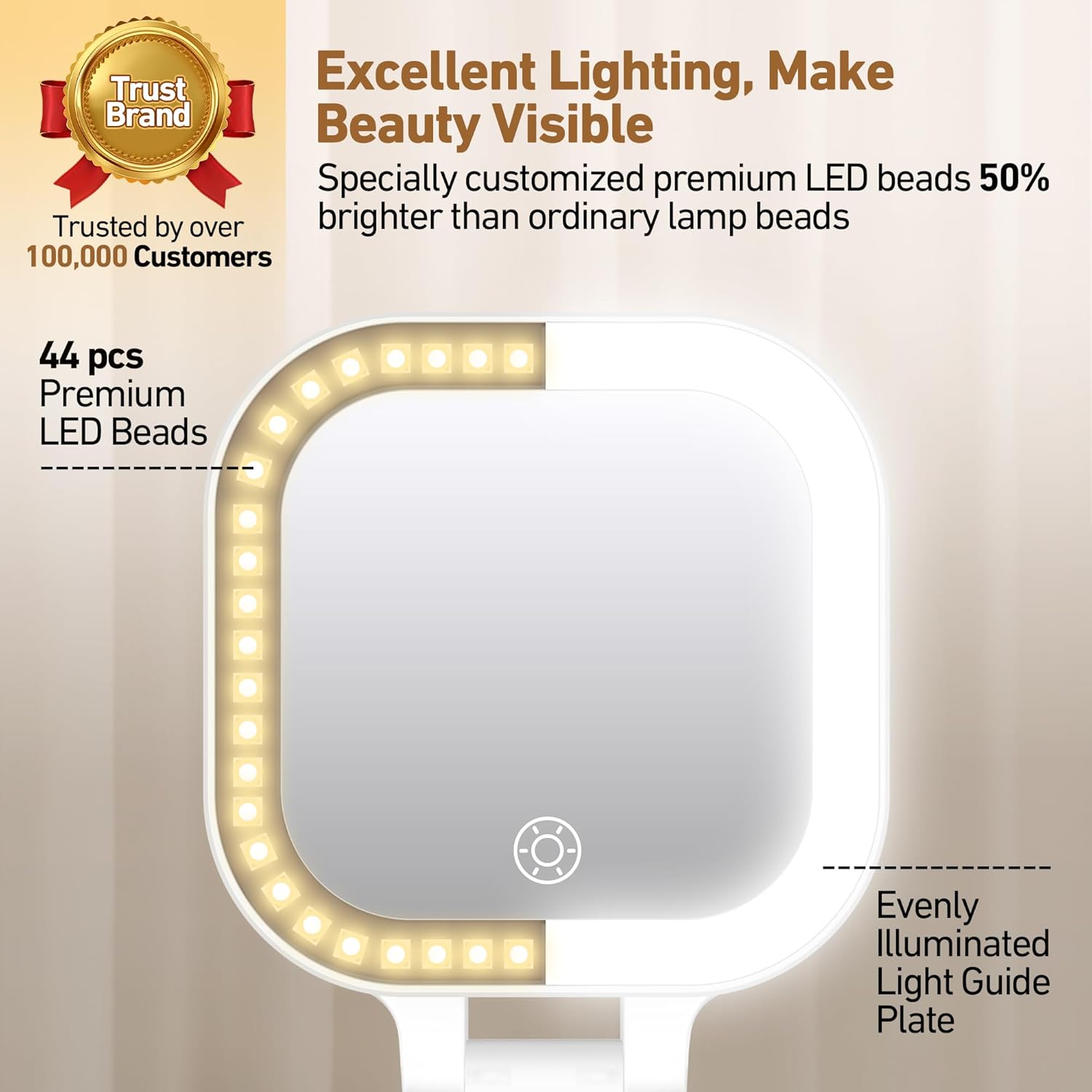 GOMIPURU Travel Mirror with Lights
