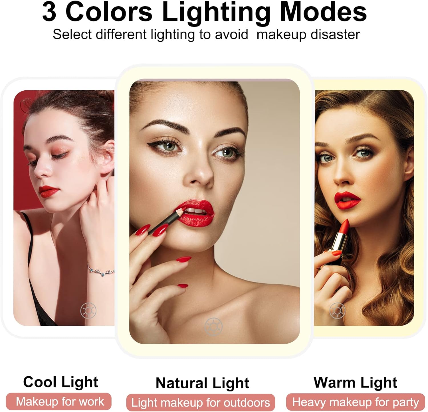 72 LED Rechargeable Travel Makeup Mirror