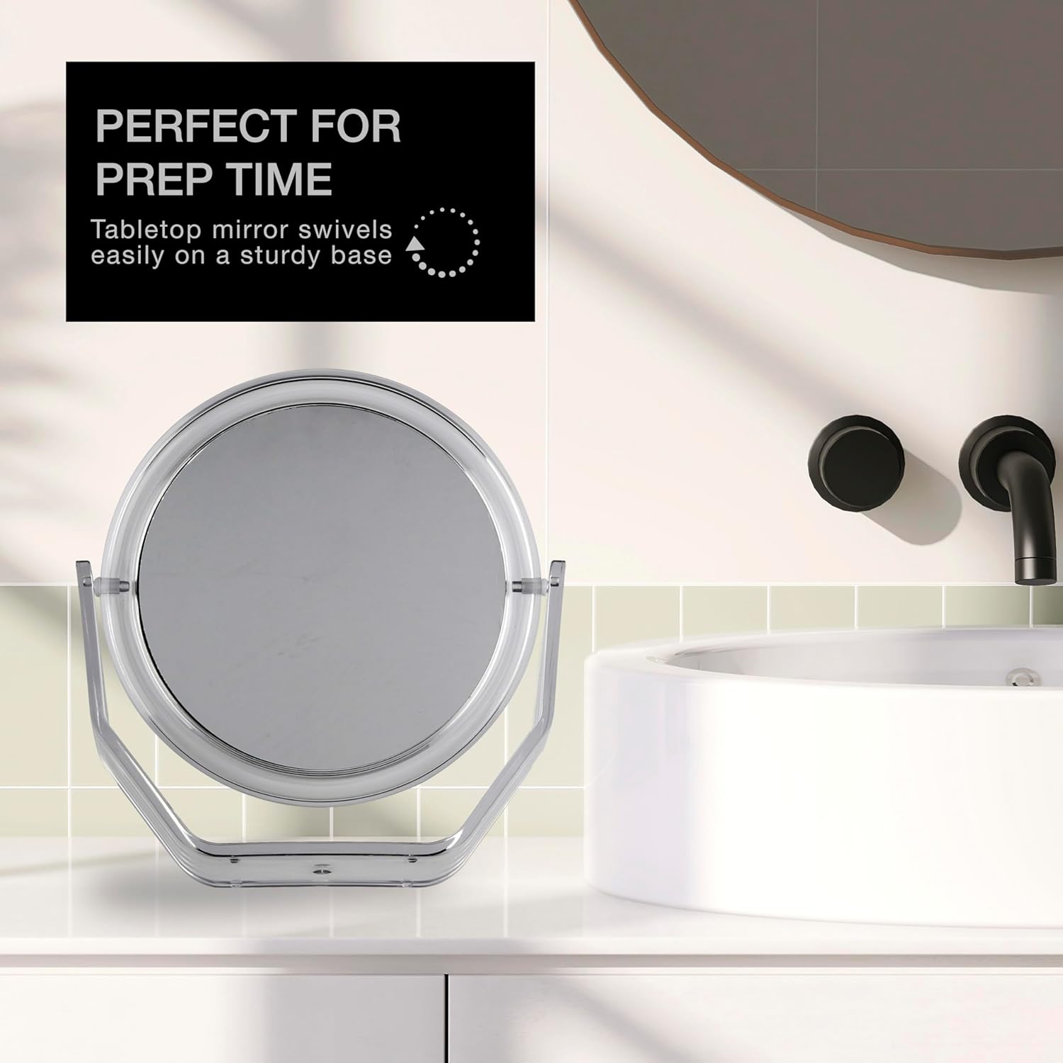 ConairBathroom Vanity Magnifying Mirror - 5X Zoom Dual Sided