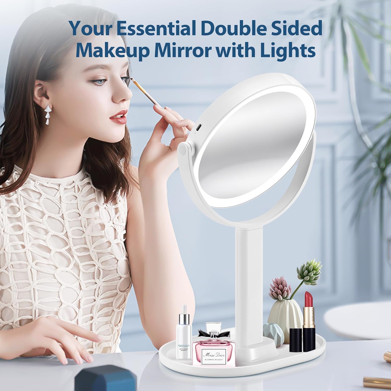 Double-Sided Makeup Mirror 20X with 8IN Size
