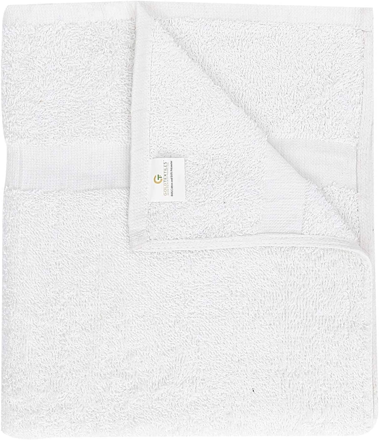 GOLD TEXTILES 60-Pack Economy White Bath Towels Bulk 22x44 Inches