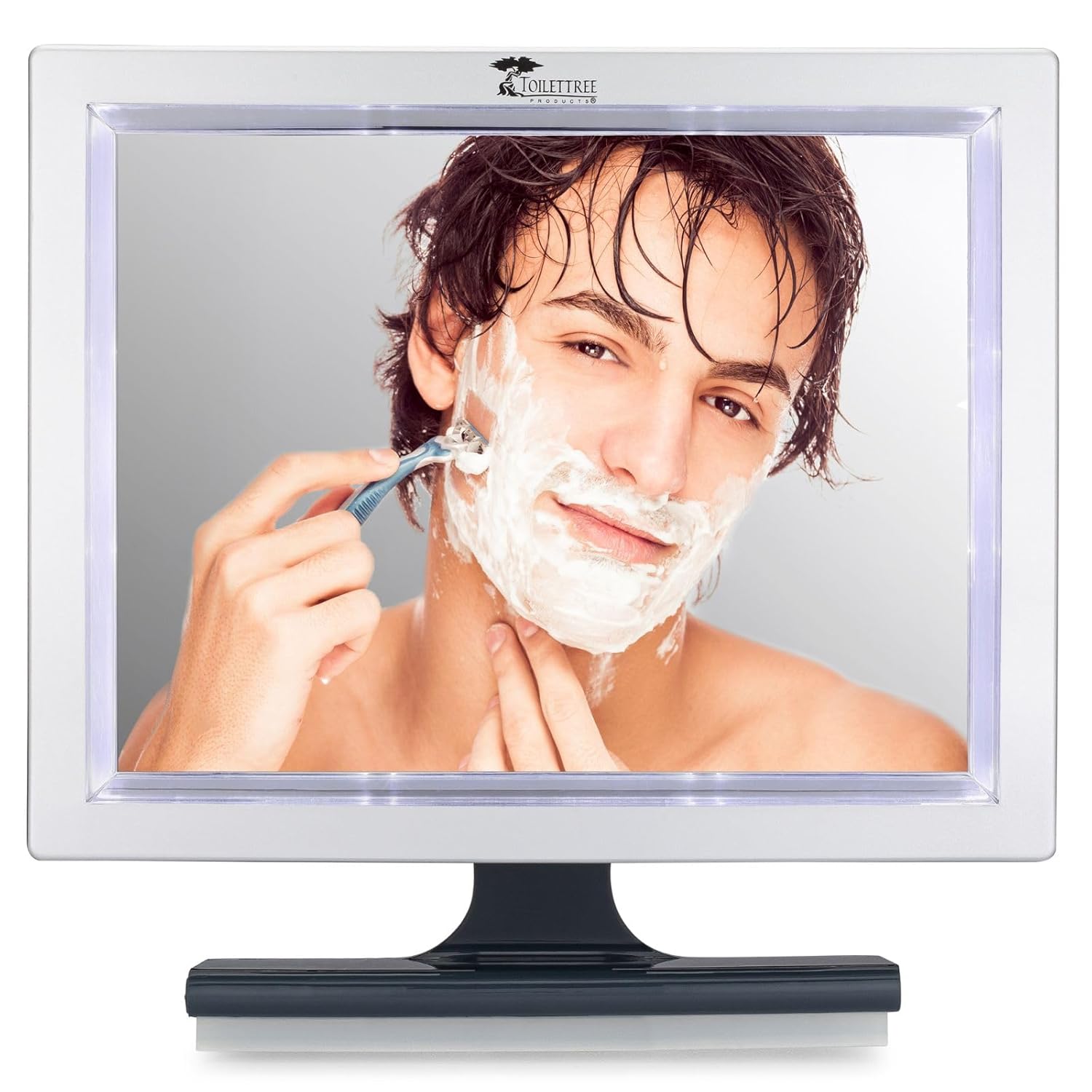 Luxury LED Fogless Shower Mirror by Toilettree Products