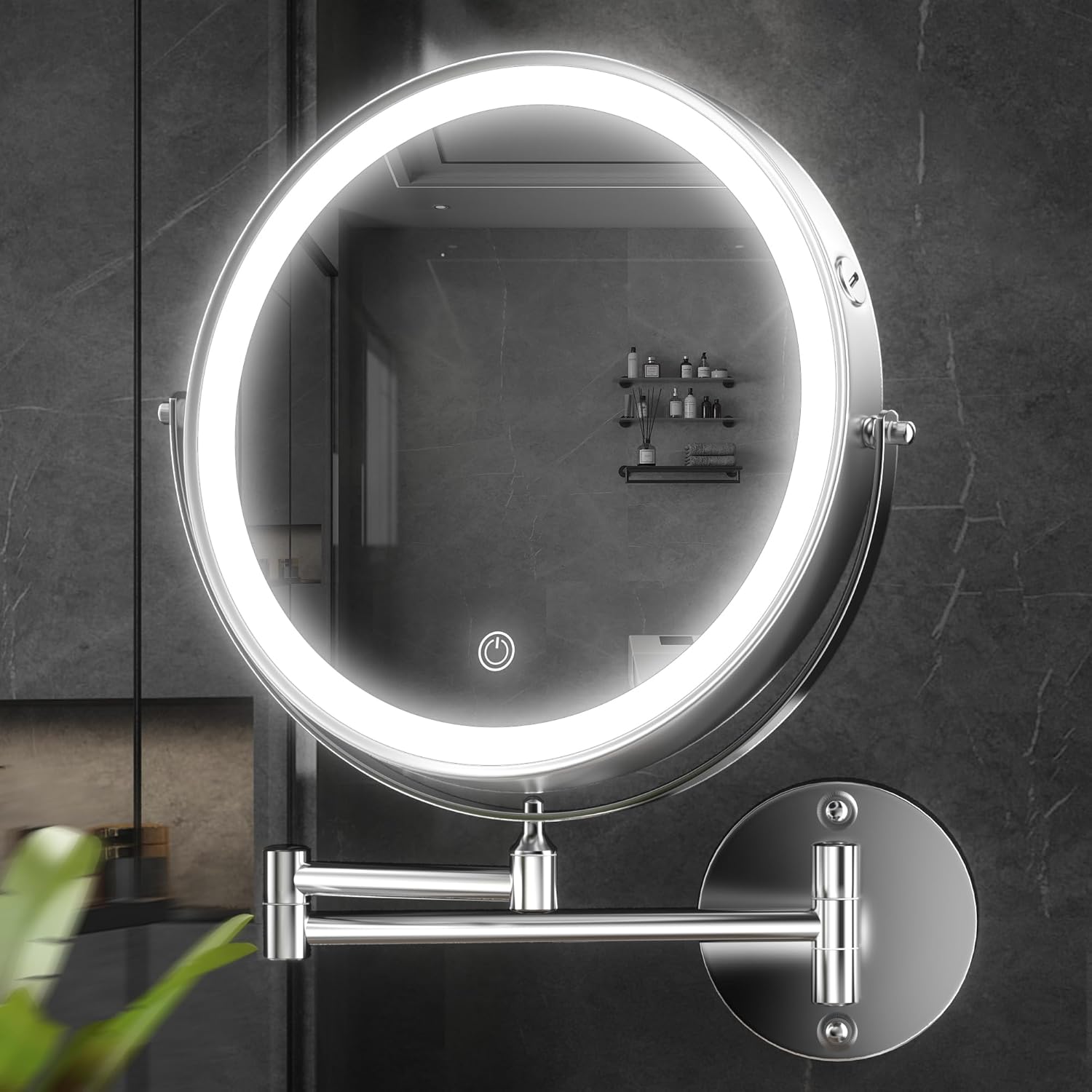 Hasipu10-Inch Wall-Mounted Makeup Mirror