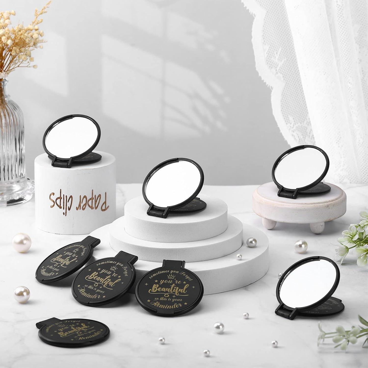 36 Pcs Compact Mirror Set for Makeup and Gifting