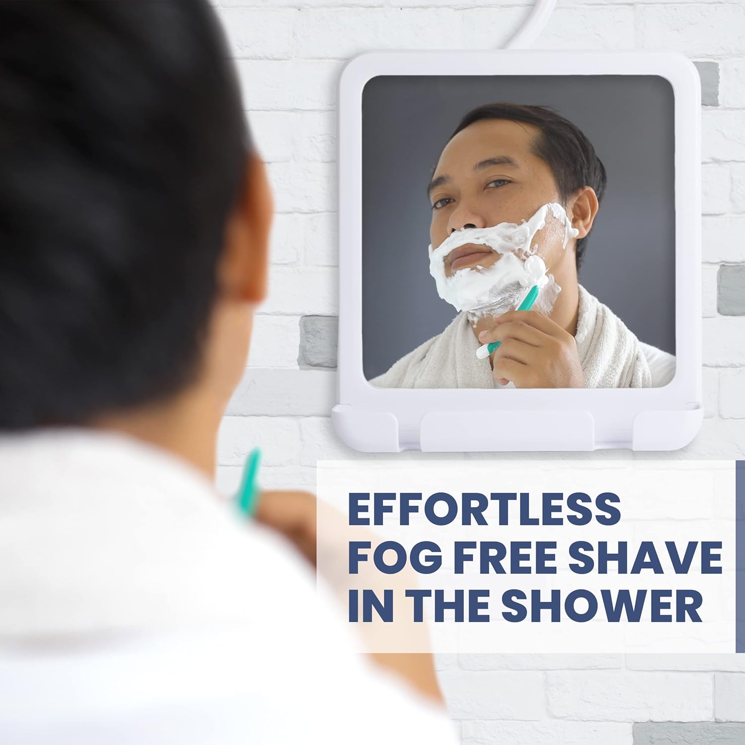 MIRRORVANA Dual Anti Fog Shower Mirror for Shaving