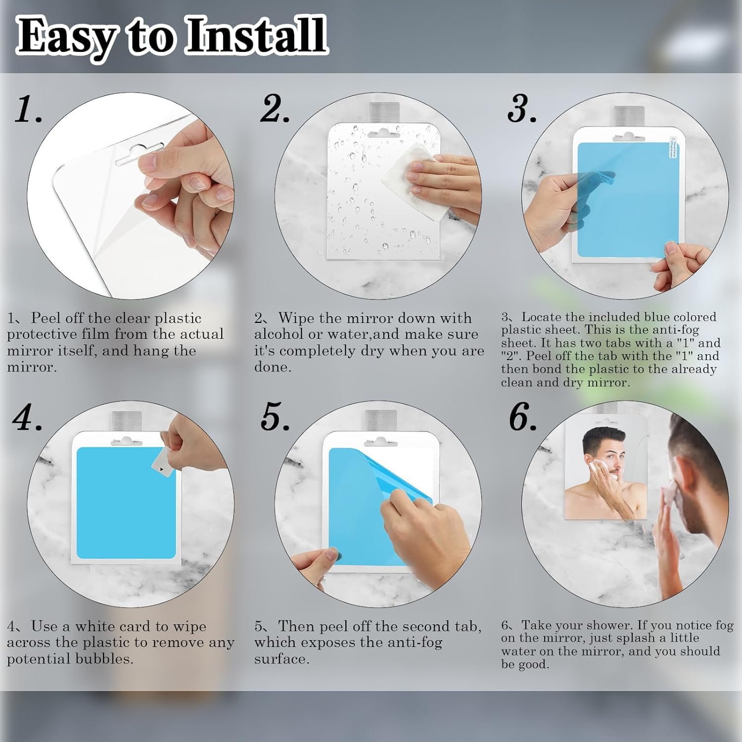 Premium Anti-Fog Mirror for Smooth Grooming