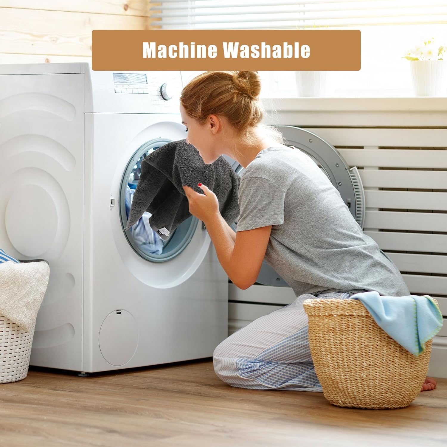 SEMAXE Grey Washcloths