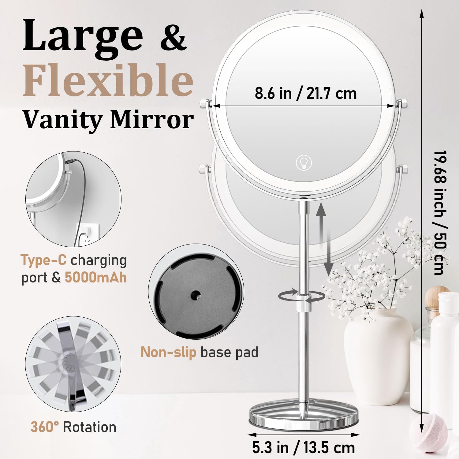 Zhuothan Vanity Mirror with Lights