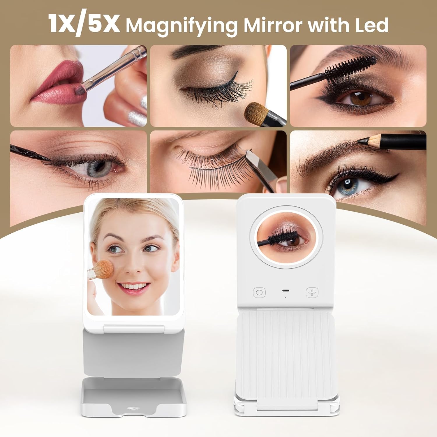LAMPICK Travel Makeup Mirror