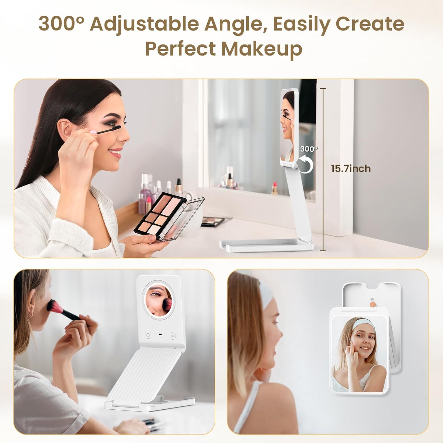LAMPICK Travel Makeup Mirror