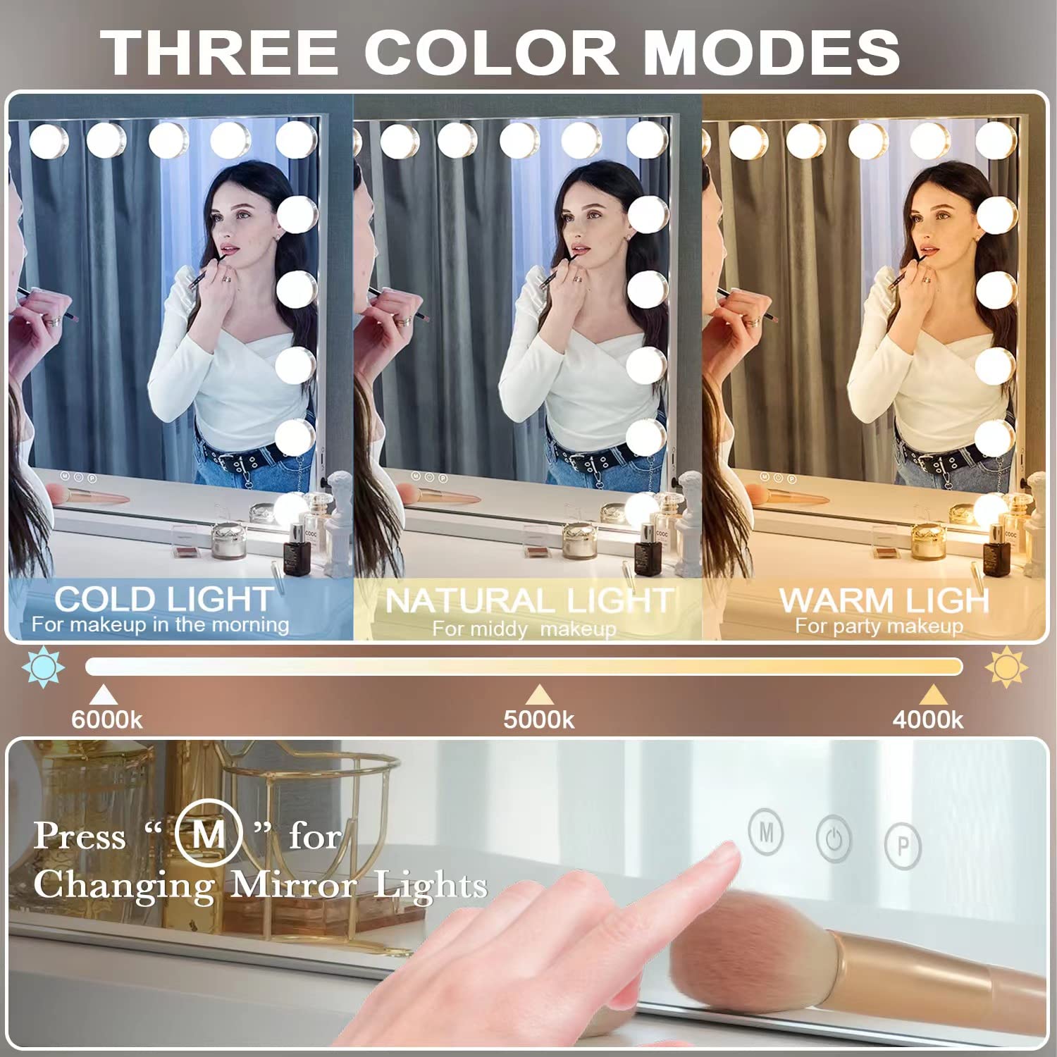 Kottova Vanity Mirror with Lights Large Makeup Mirror