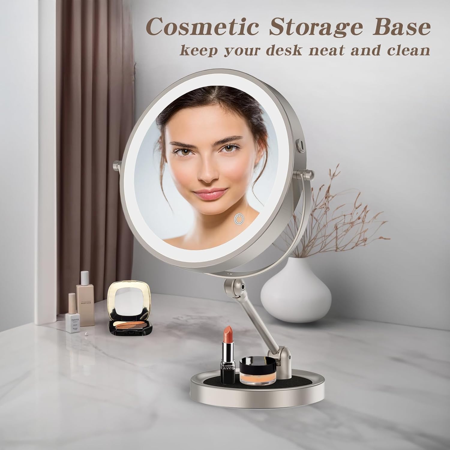 9 Large Lighted Makeup Mirror