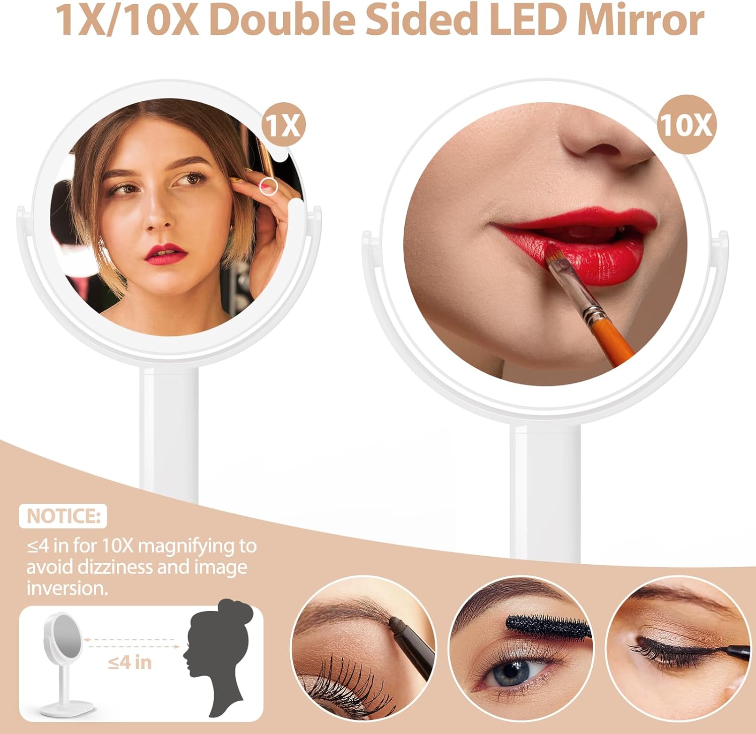 Enhance Makeup with 1X10X Lighted Mirror