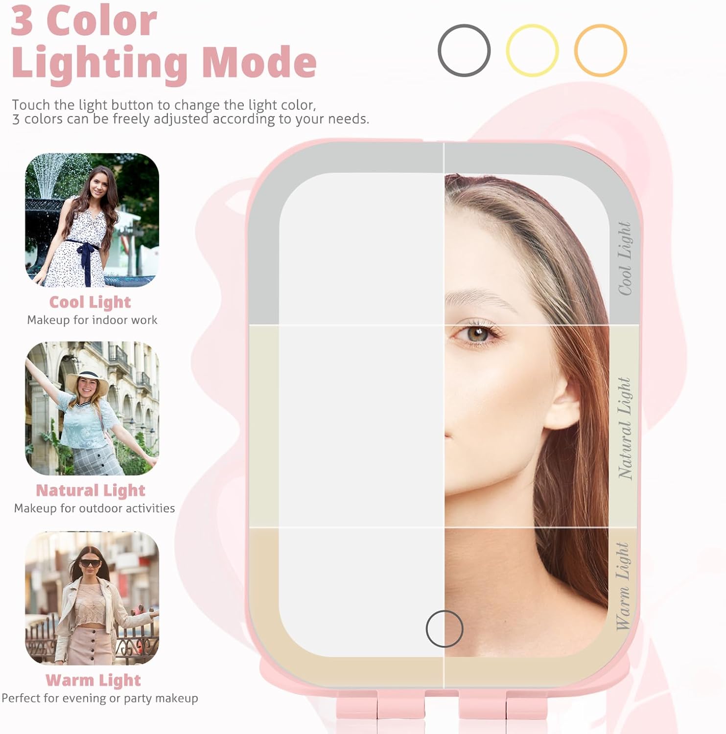 Travel Makeup Mirror - Compact Reusable
