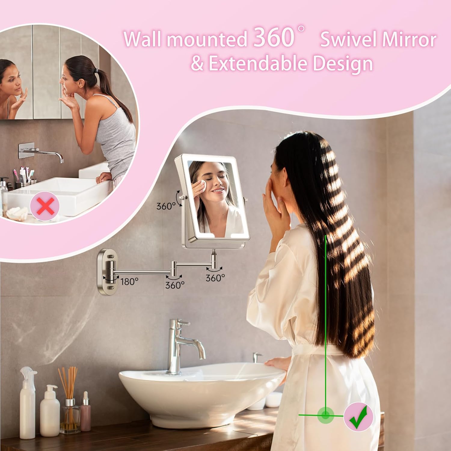 FAScinate Wall-Mounted Makeup Mirror