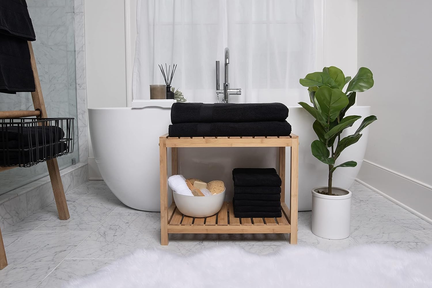 COTTON CRAFT Hotel Spa Luxury Bath Sheet 2-Pack Oversized