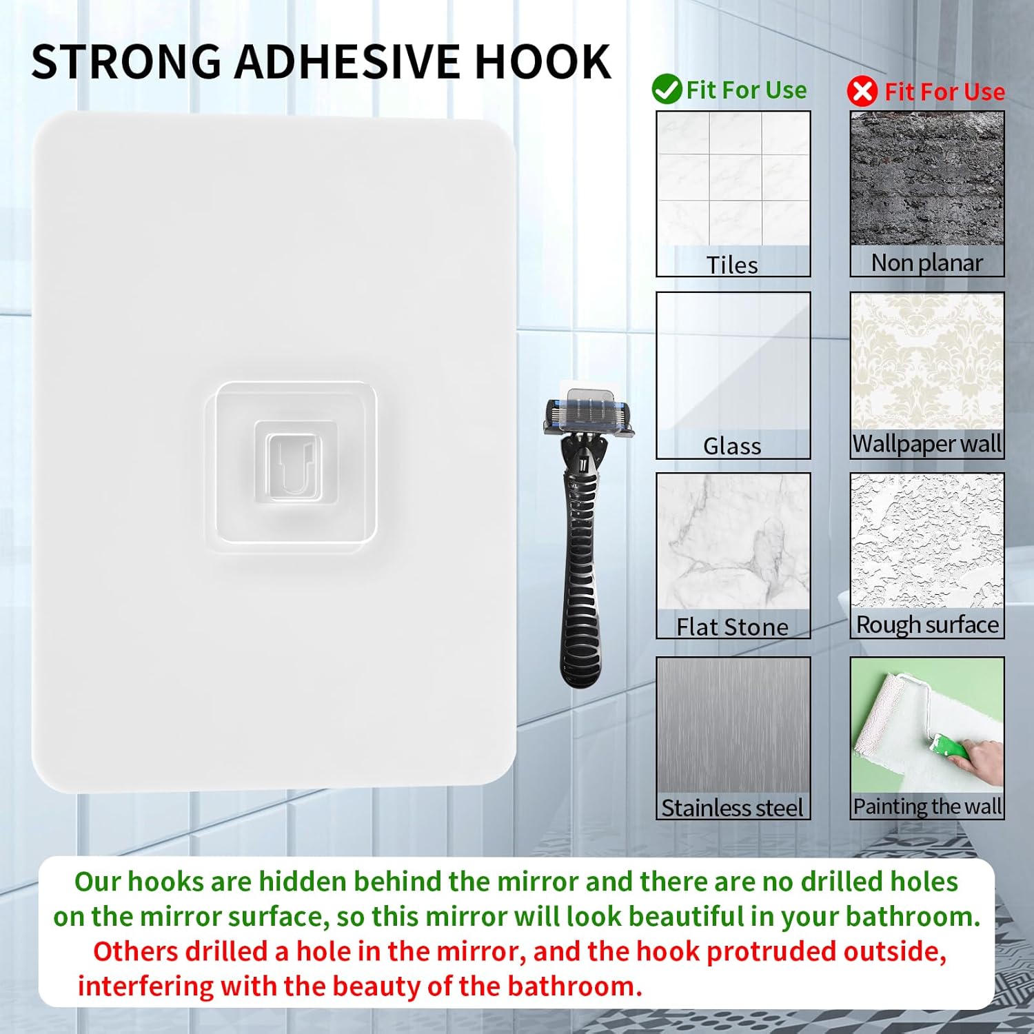 Luxury Fog-Free Shower Mirror for Shaving