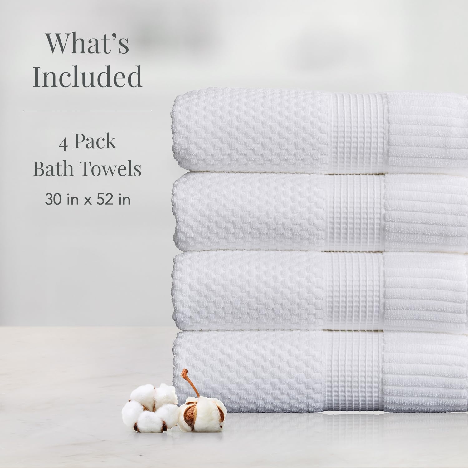 NY Loft 100 Cotton Bath Towels Set