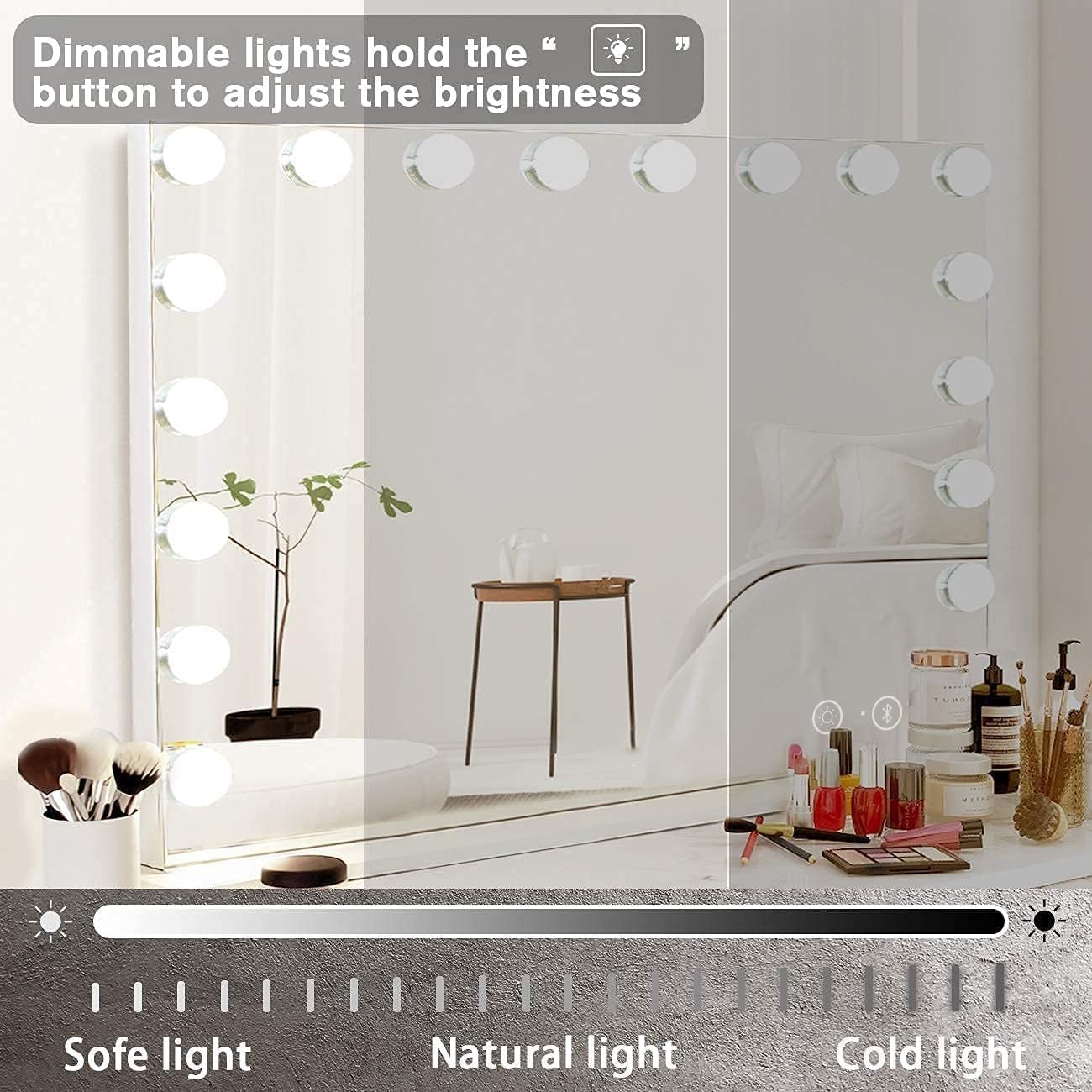 Hansong Vanity Mirror with Lights Bluetooth
