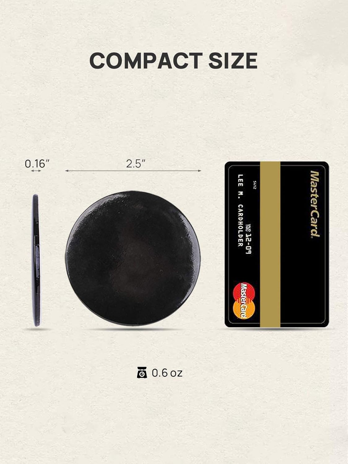 Compact Round Makeup Mirror for Travel