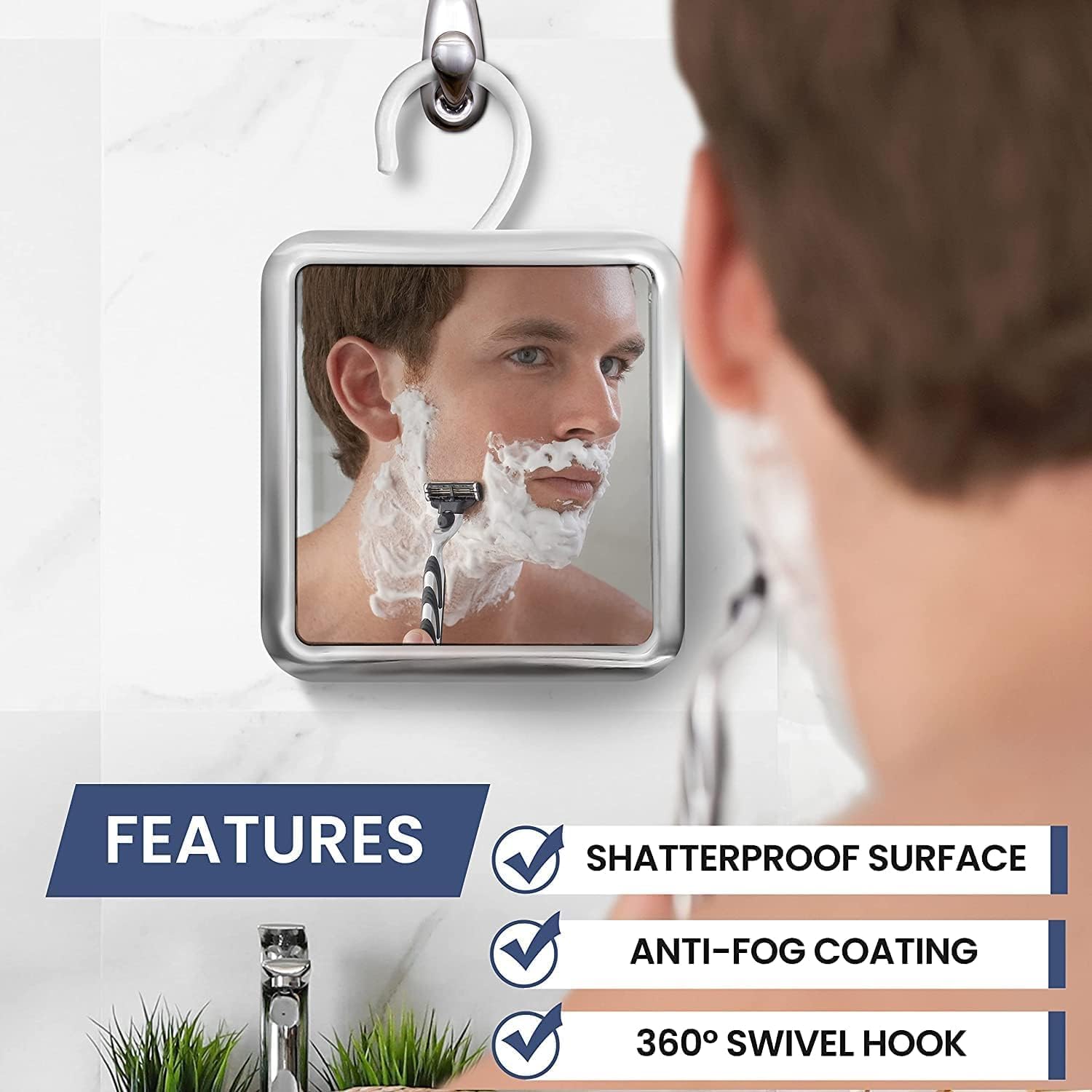 Fog-Free Shaving Mirror