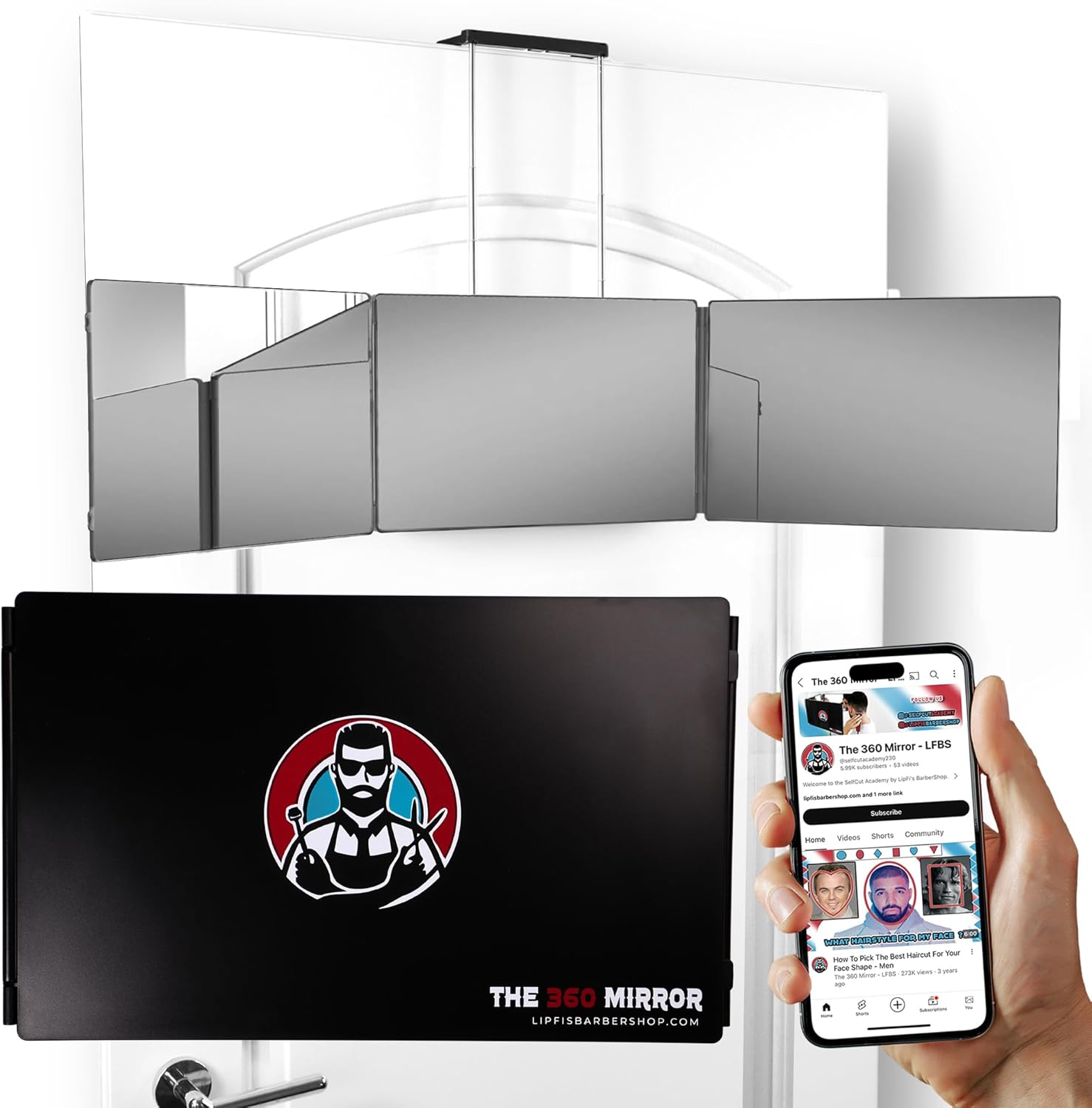 LIPFISBARBERSHOP - 360 Mirror for Self-Haircuts