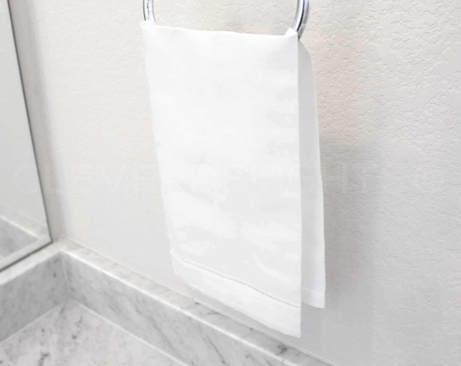 High-Quality Linen Hand Towels - 6-Piece Set - 14 x 22 - Fingertip
